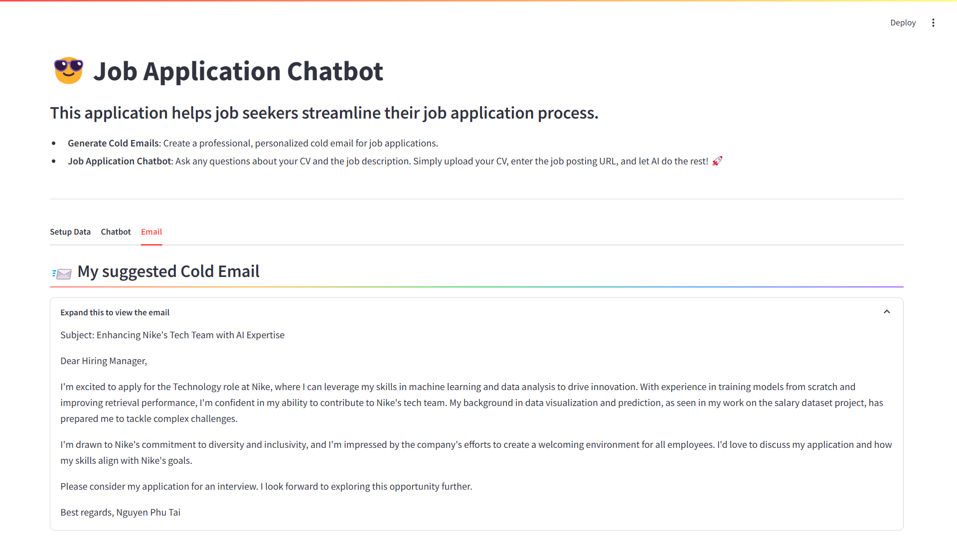 Job Application Assistant