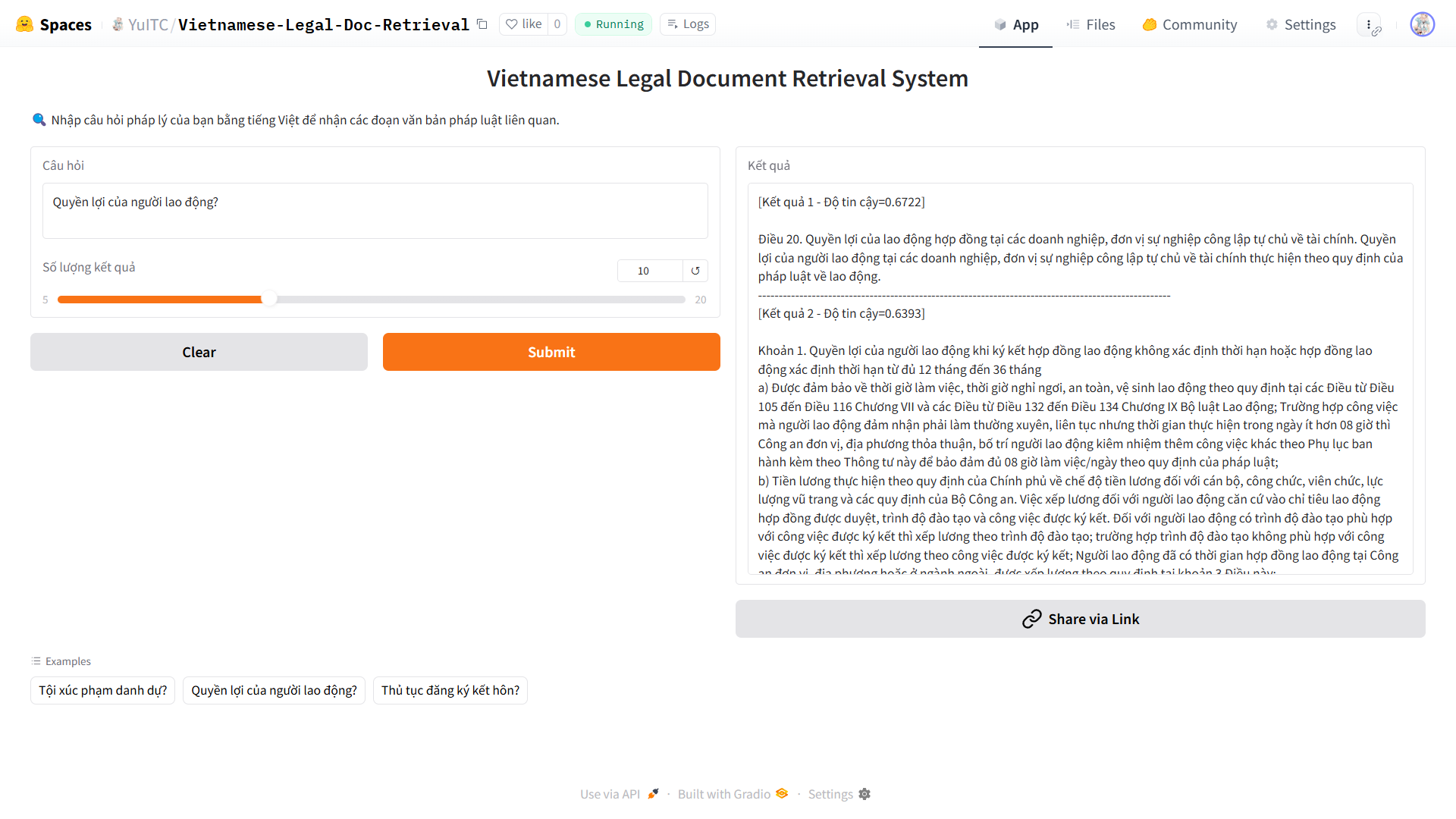 Vietnames Legal Document Retrieval