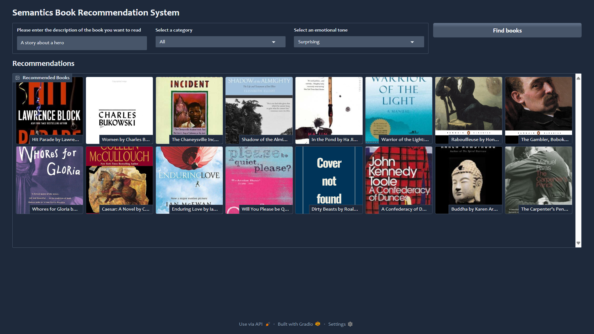 Semantic Book Recommendation System